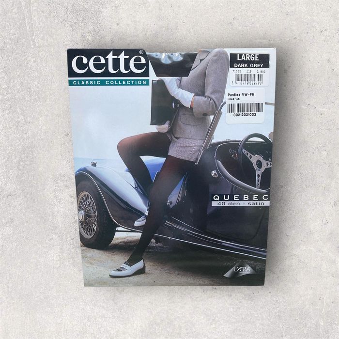 Collants semi-opaques 40D Cette gris foncé L (44/46) neufs avec étiquette