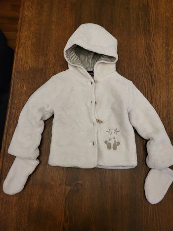 1 veste à  capuche + moufle garçon 2 ans 