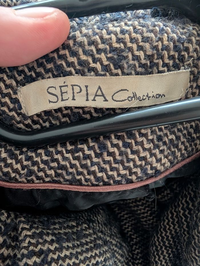 Manteau long ceinturé col châle – Sépia Collection T.36 - photo numéro 6