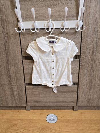 Vêtement Bébé Fille - Chemisier blanc - Sergent Major - 18 mois 80 cm