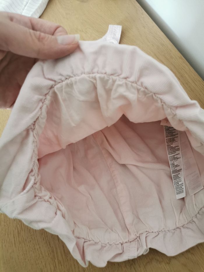 Robe salopette bébé fille en velour rose pale sergent major 18 mois Tbe - photo numéro 5