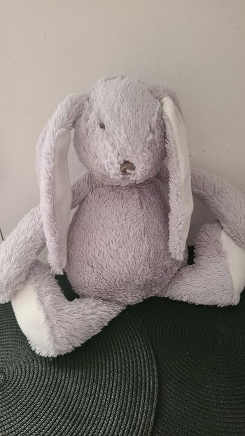 DOUDOU PELUCHE ATMOSPHERA For KIDS LAPIN FOURRURE GRIS