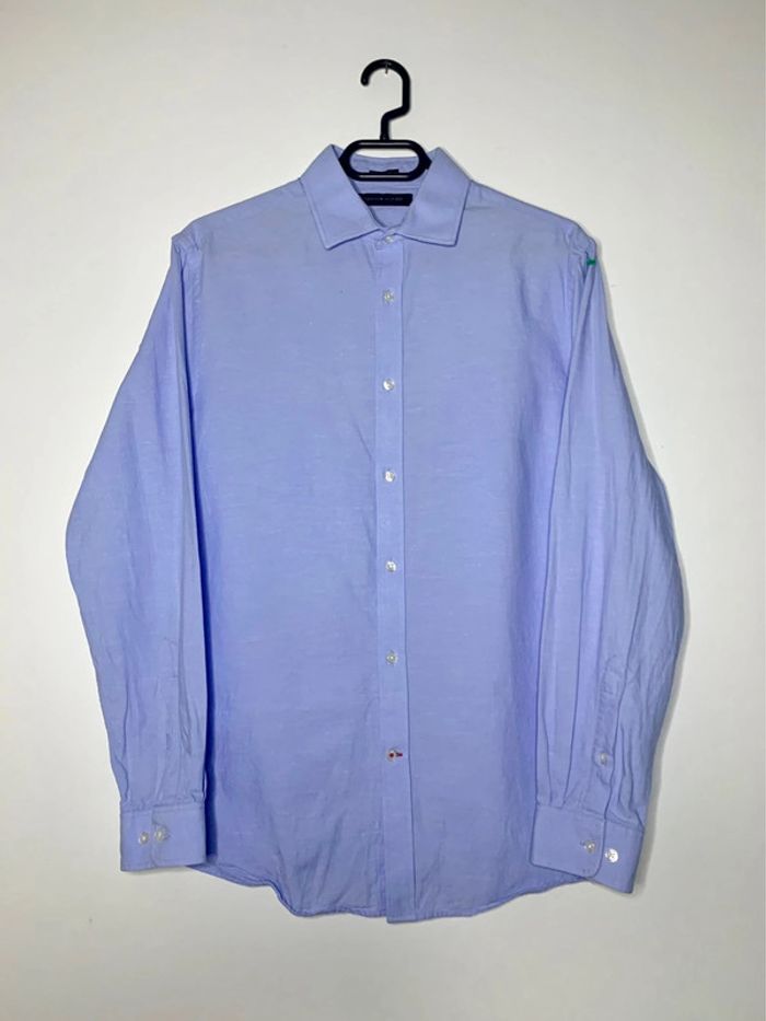 Chemise Tommy Hilfiger bleu uni taille M