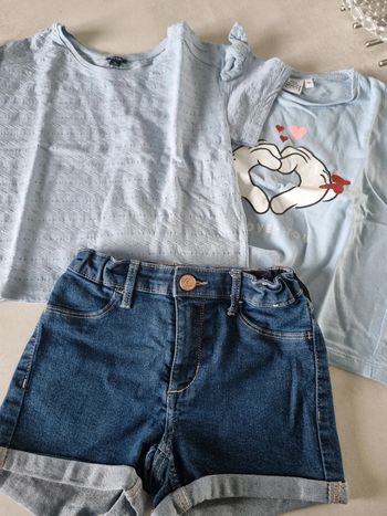 Look fille été Short tee shirt