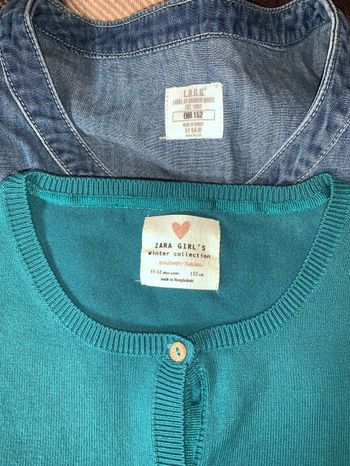 Robe hm et gilet Zara 12 ans,