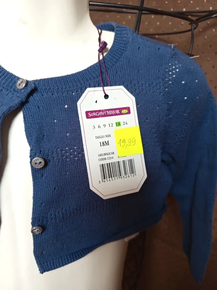Gilet neuf sergent major taille 18mois/80cm - photo numéro 2