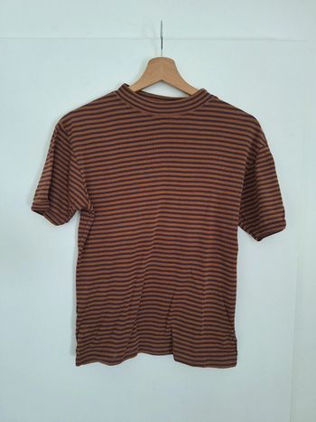 T shirt rayé marron Tous les caleçons Paris - New York femme L 40