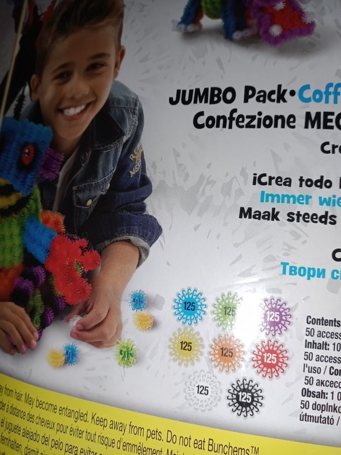 Bunchems COMPLET jumbo coffret géant 1000+ pièces avec notice - photo numéro 3