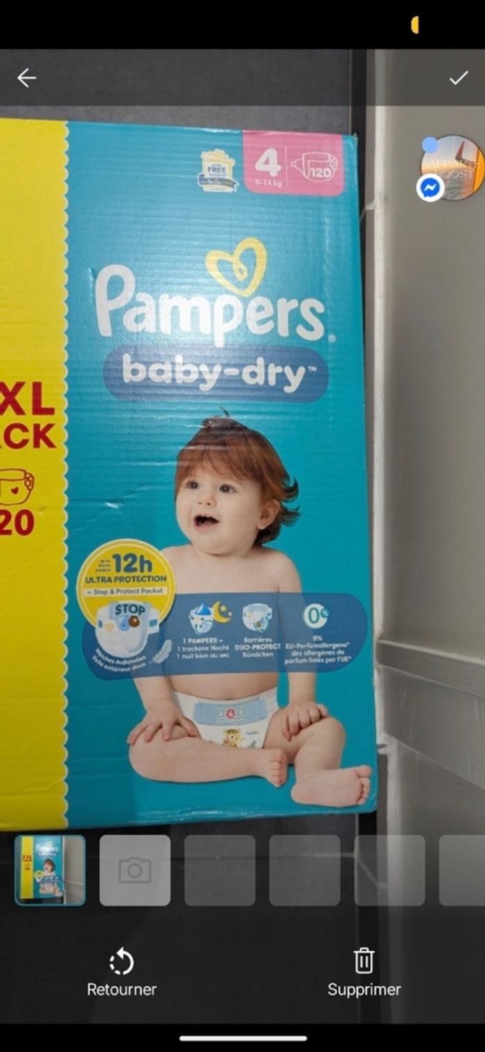 Couches Pampers taille 4