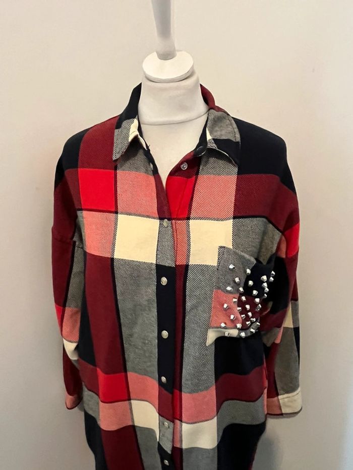 Robe chemise à carreaux Zara XS - photo numéro 3