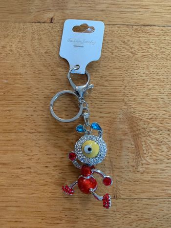 🧿 Porte-clés original personnage œil unique 💎