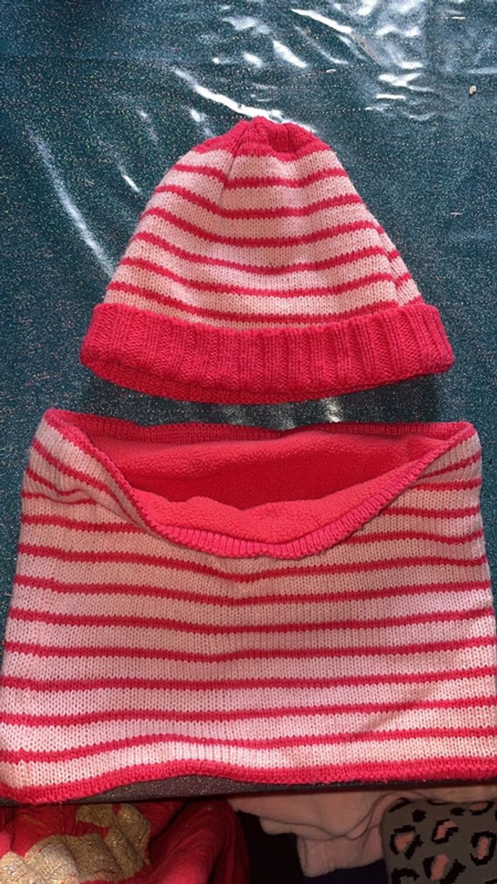 Bonnet + snood T 3/4 ans