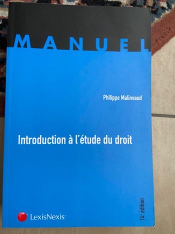 Livre introduction à l’étude du droit