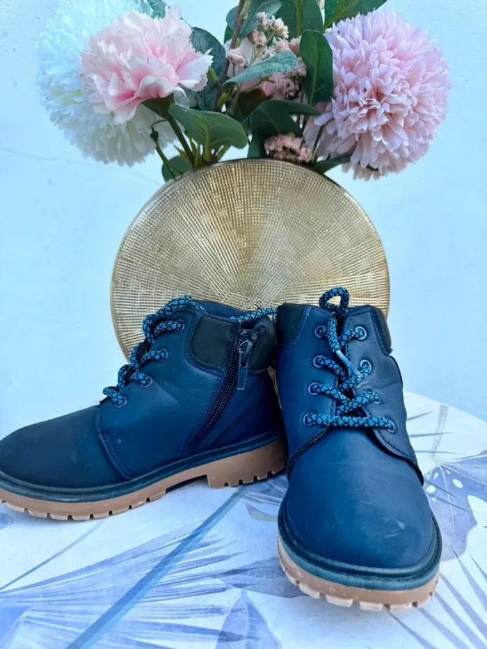 Bottines Bleu Marine || Kiabi || taille 27 - photo numéro 3