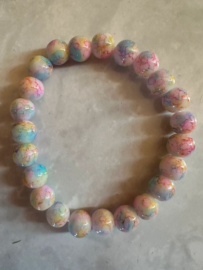 Bracelet perles multicolores