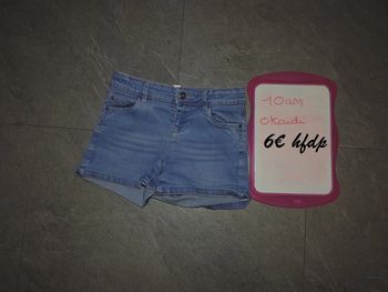 short en jeans okaidi taille 10 ans