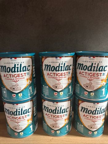 Lot de 6 boîtes de lait modilac