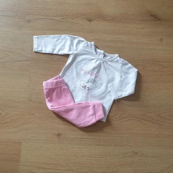 🩷 Ensemble tee-shirt ML legging 3 mois Gémo #emyfleury_3moisfille