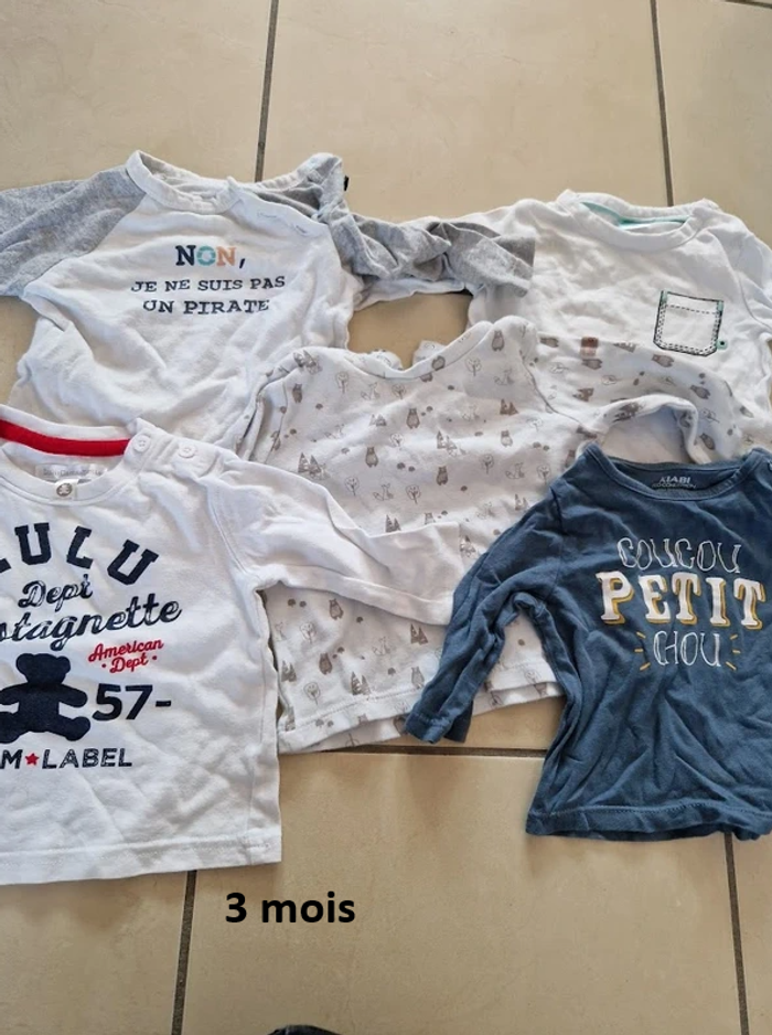 Lot de t-shirts 3 mois
