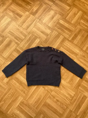 Sweat pull bleu marine taille 24 mois Kiabi