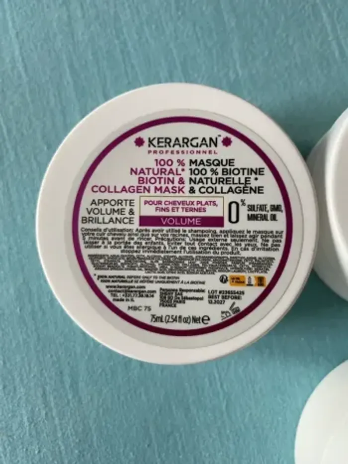 Kerargan masque 100% biotine & collagène - photo numéro 2