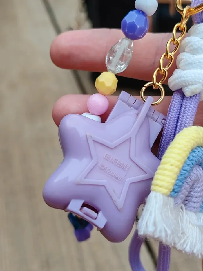 Bijou de sac porte clé Polly pocket vintage violet - photo numéro 9