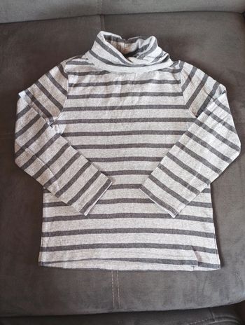 Sous pull col roulé rayé Fille 7 ans Sergent major