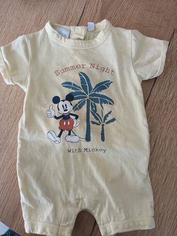 Combinaison Mickey été 1 mois