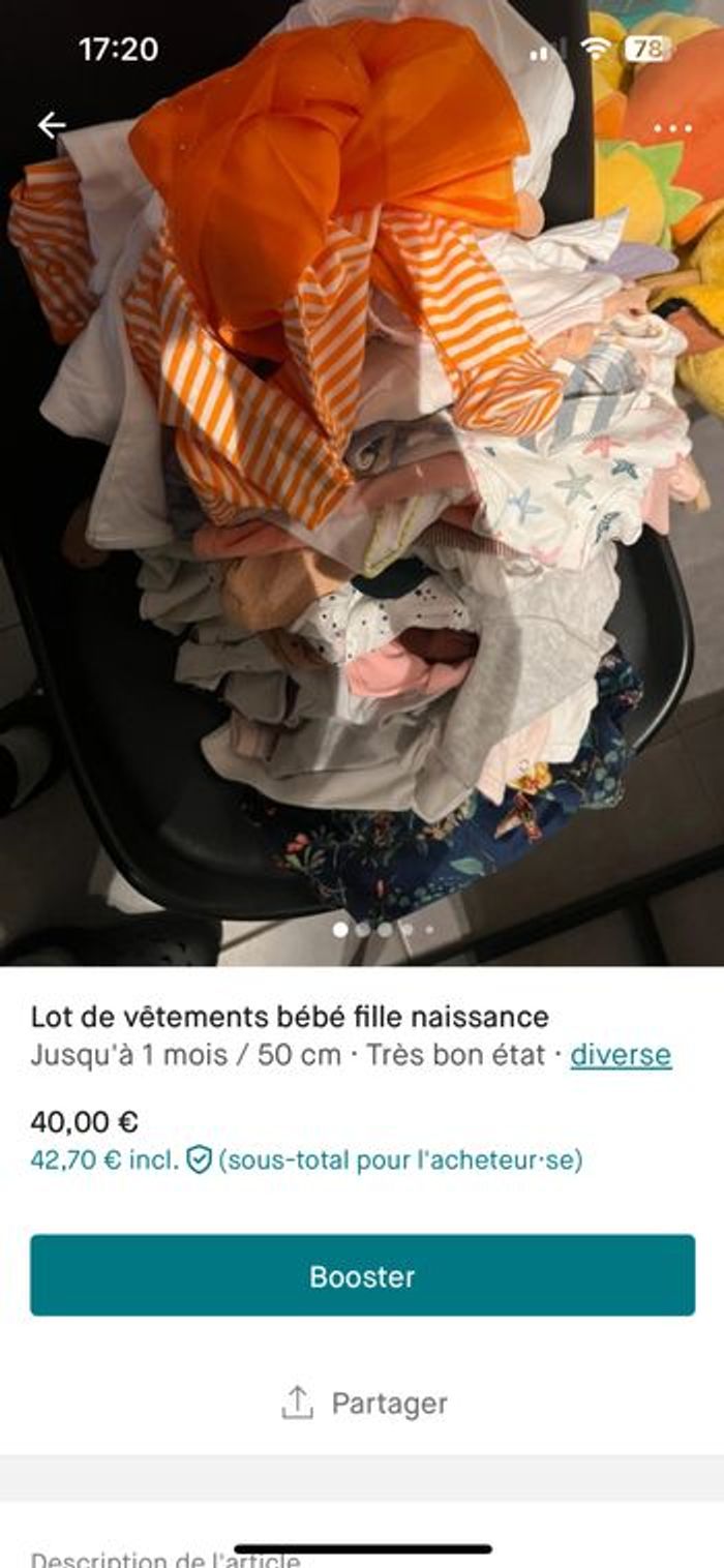 Énorme lot de vêtements fille naissance