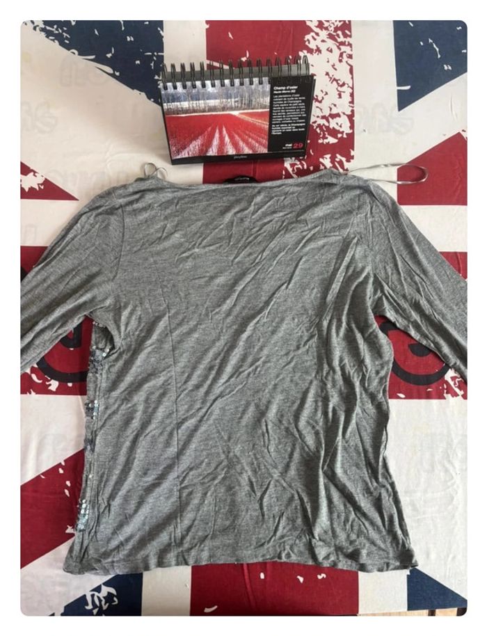 T-shirt manche longue Burton taille Xl/XXL gris - photo numéro 8