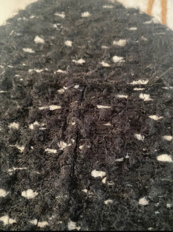 Manteau très chaud chiné noir et blanc - photo numéro 4