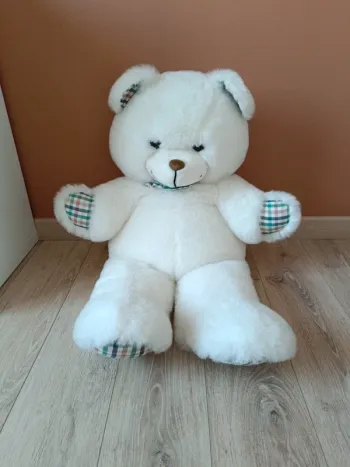 Grande peluche ours blanc