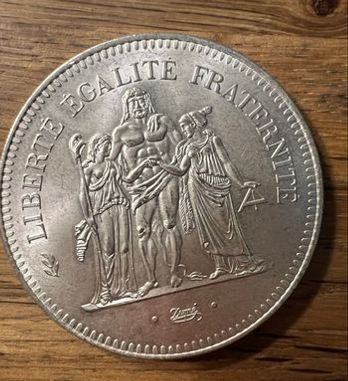 50 francs hercule plaqué argent - photo numéro 2