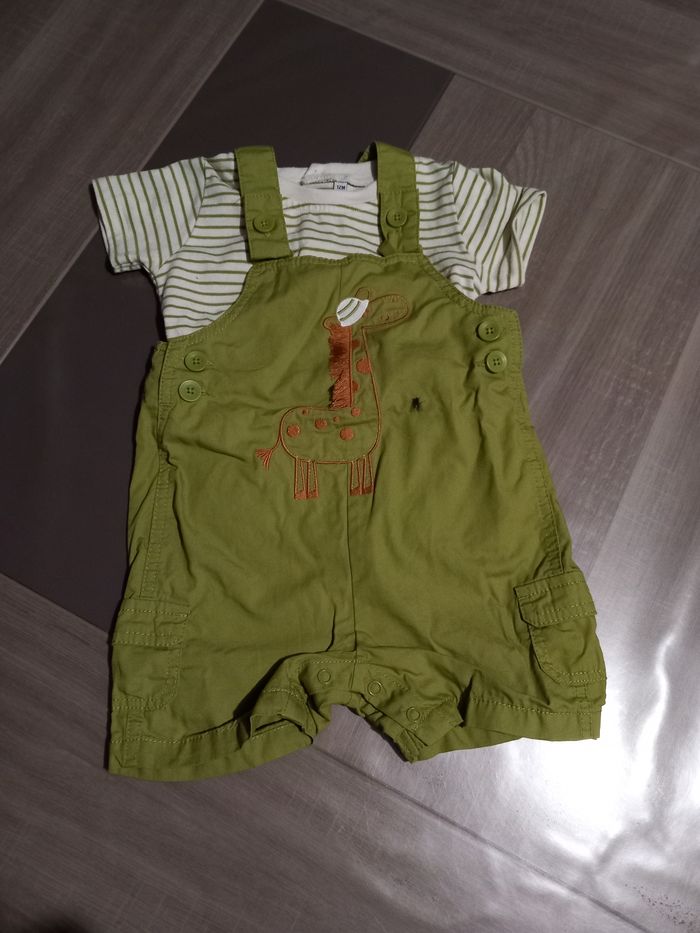 Salopette + t-shirt  12mois
