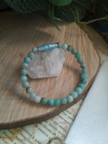 Bracelet bouddhiste amazonite