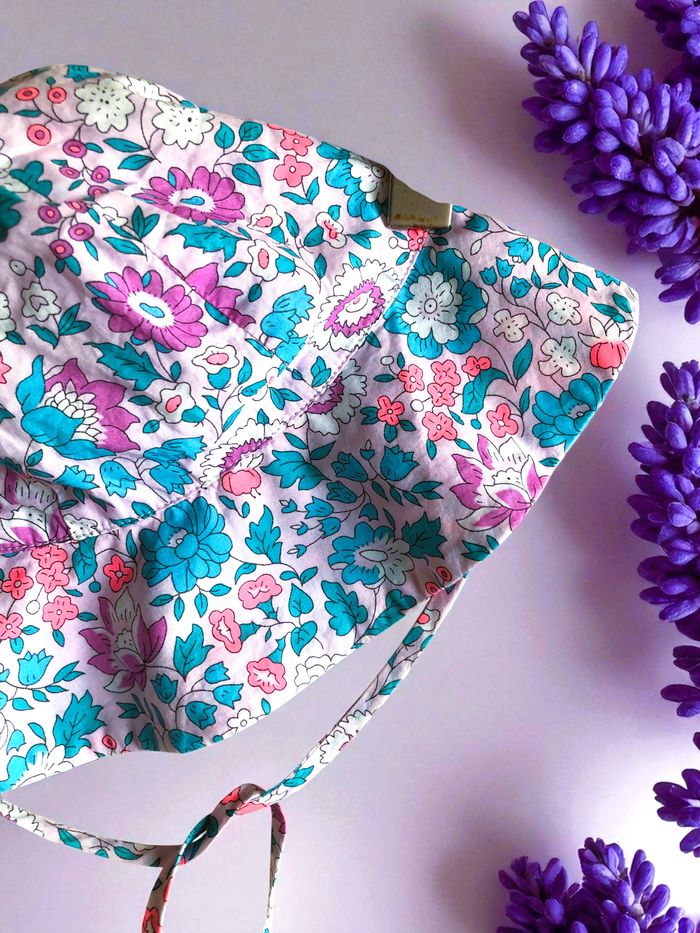 JACADI - ENSEMBLE 2P BÉBÉ FILLE IMPRIMÉ LIBERTY, VOLANTS & TOUCHES ROSE FLUO 6M - photo numéro 6