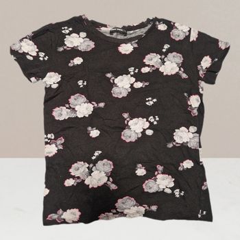 Superbe t-shirt noir a motifs fleurs Tally Weijl taille S