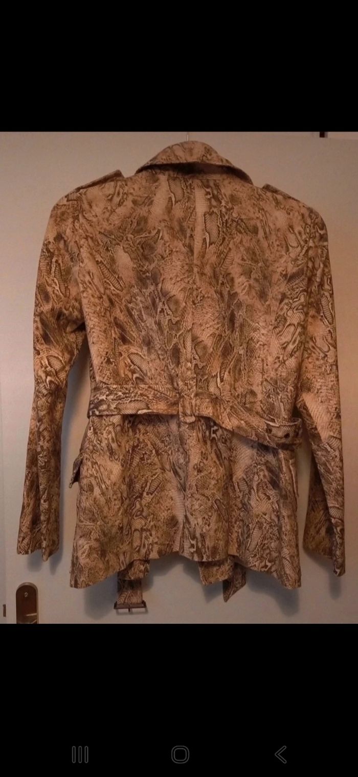 Veste avec ceinture et poches  motif peau de serpent taille 40 sinequanone - photo numéro 6
