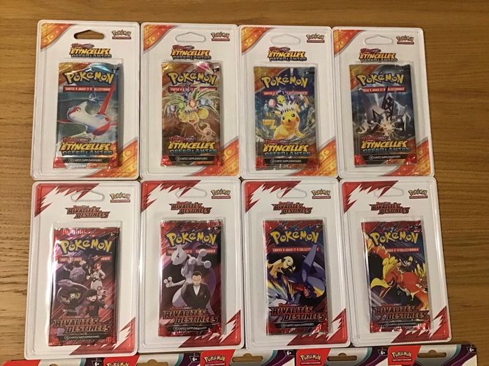 Lot 17 boosters blisters cartes Pokémon artset Étincelles déferlantes rivalités destinées évolutions à paldea - photo numéro 3