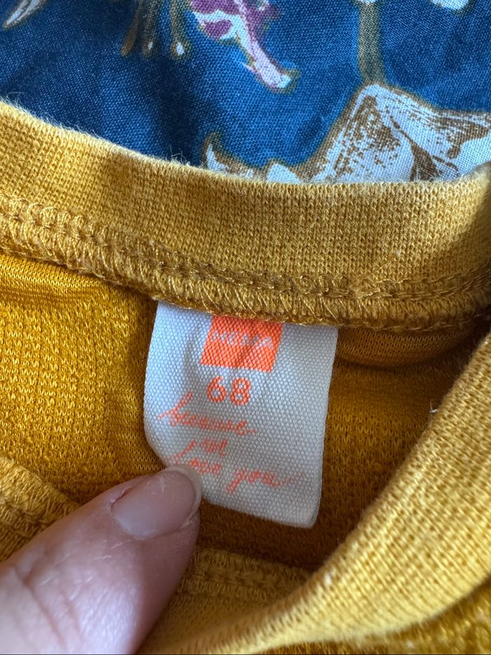 Ensemble jogging bébé – Taille 6 mois – Jaune moutarde 👶 - photo numéro 3