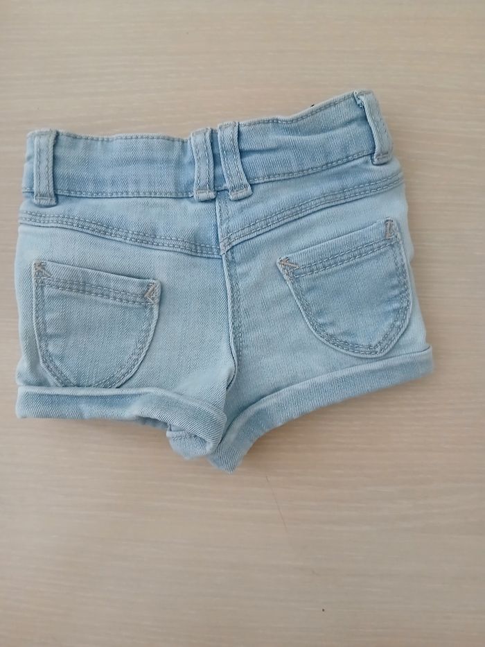 Short jean bebe taille 3 mois marque tape a l oeil - photo numéro 5