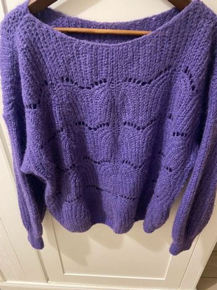 Magnifique pull ajouré taille M - photo numéro 2
