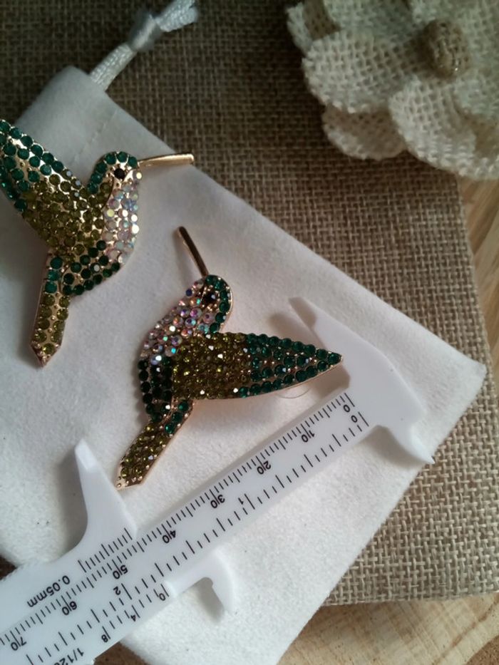 Boucles d'oreilles colibris - photo numéro 3