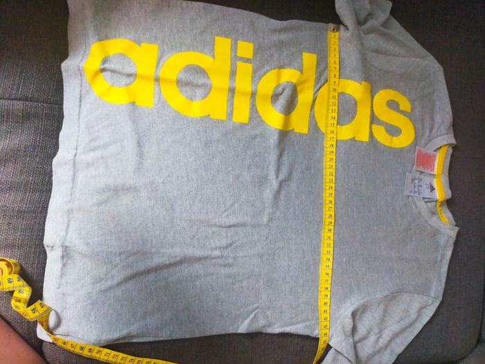 Tee shirt gris neuf 11/12 ans adidas garçon. - photo numéro 5