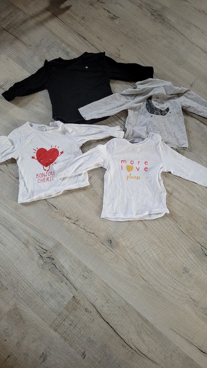 Lot t shirt manche longue 9 mois