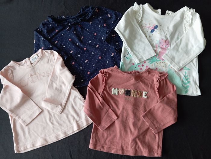 Lot manches longues fille 12 mois