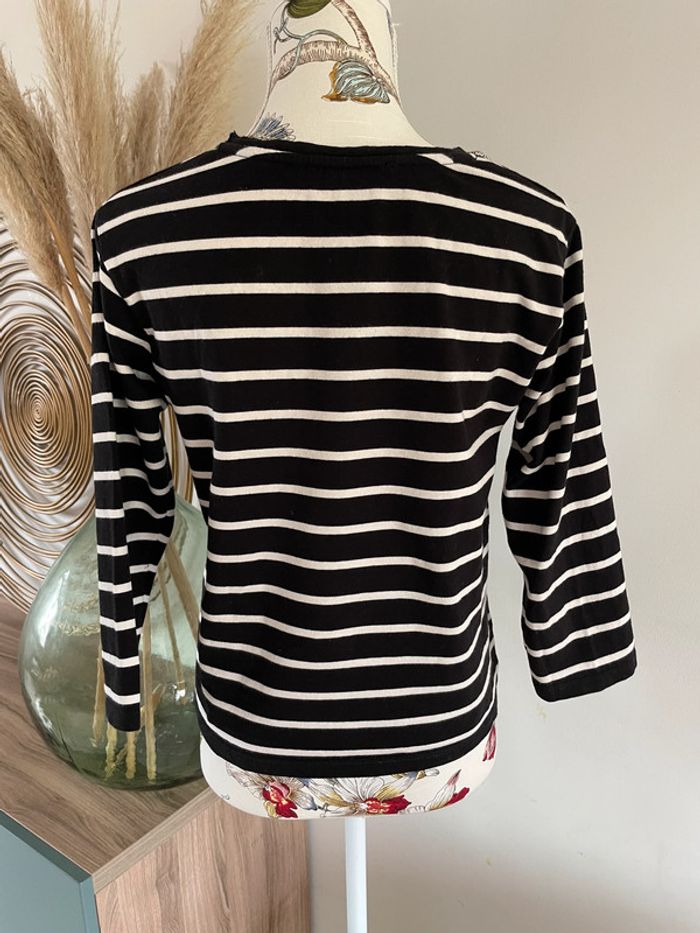 Tshirt manches 3/4 marinière Promod TS - photo numéro 5