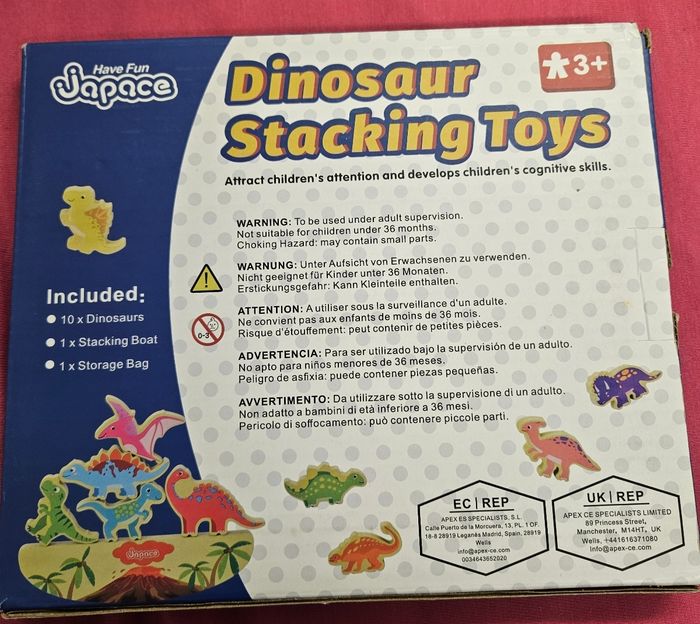 Jeux D'équilibre en Bois, Dinosaure Jouet À Empiler - photo numéro 2