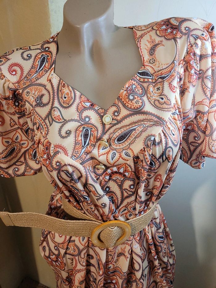 Robe tunique, Daxon, beige orange - photo numéro 2