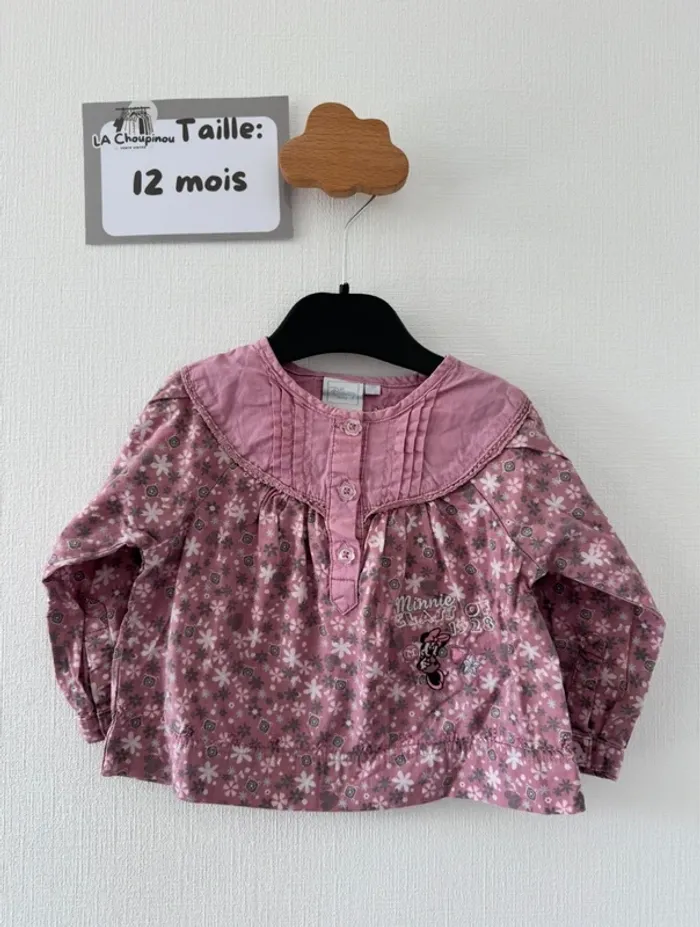 Blouse Minnie - taille 12 mois 🌸